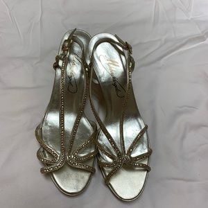 Gold michaelangelo heels